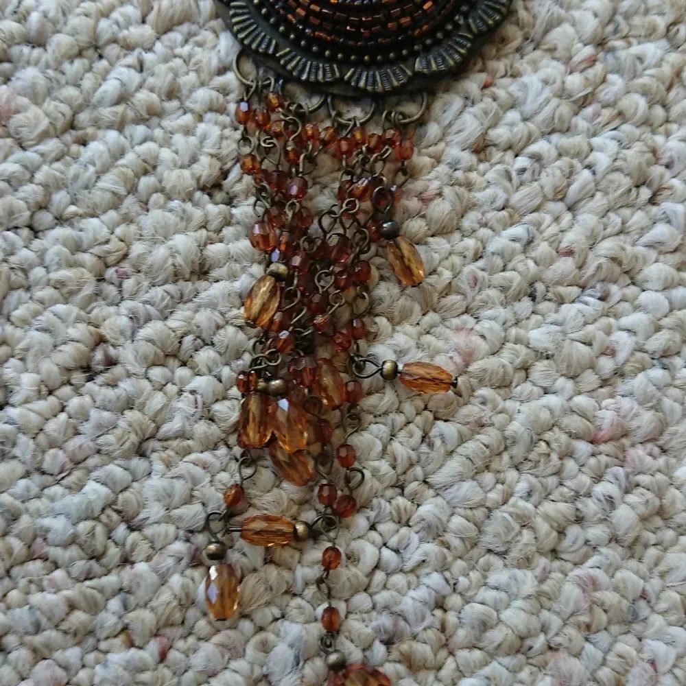 Boho Decorative brown necklace